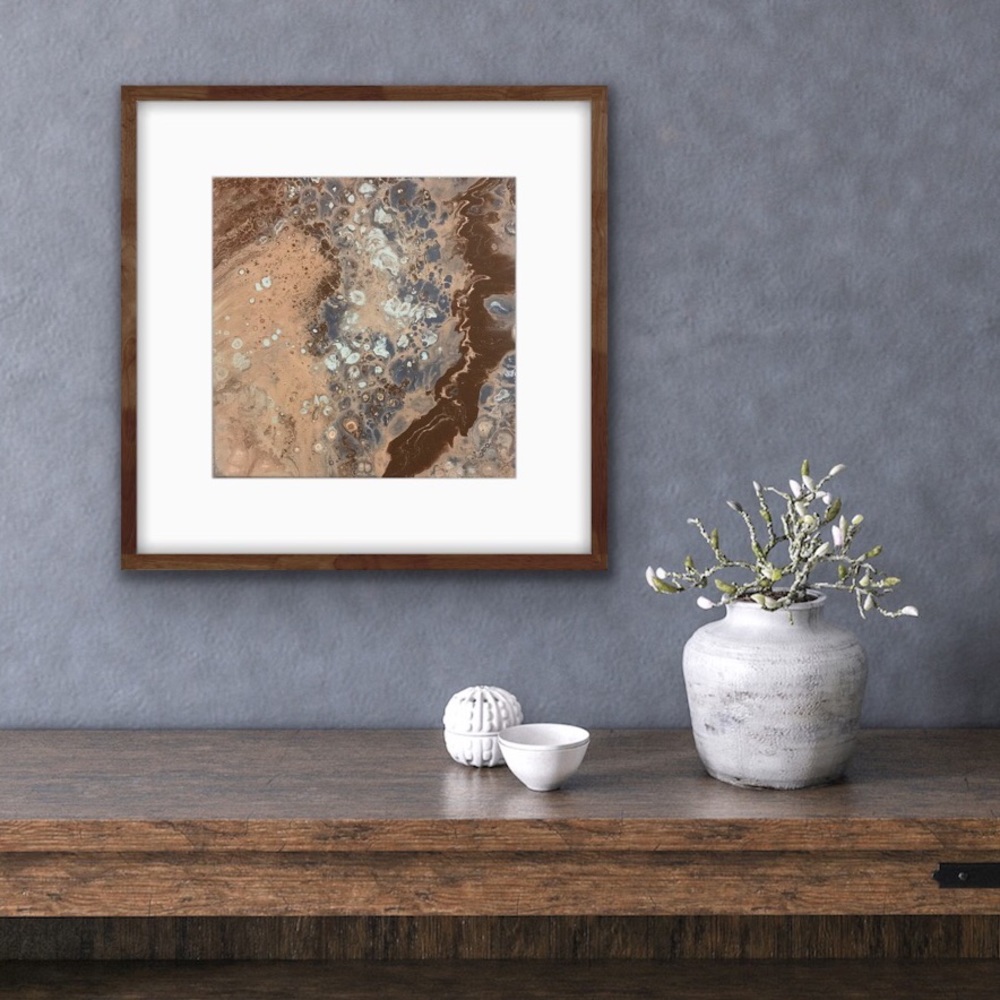 Original Abstract art done in fluid acrylic 12 x 12